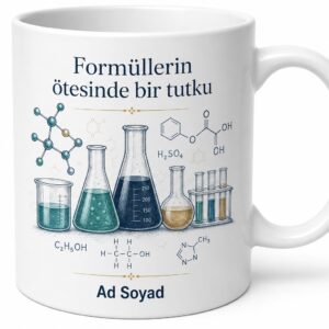 Kimyager Kupası Özel Baskılı Porselen Kupa Bardak Hediye