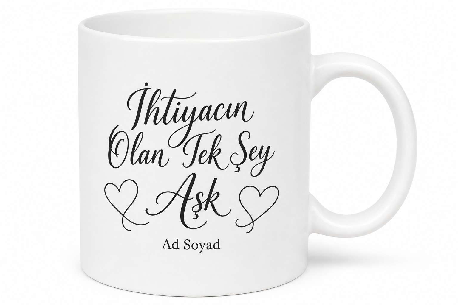İhtiyacın Olan Tek Şey Aşk İngilizce Kupa Bardak Hediye