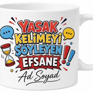 Kelime Oyunu Esprili Kupa Yasak Kelimeyi Söyleyen Bardak Kutu Oyunu Hediye