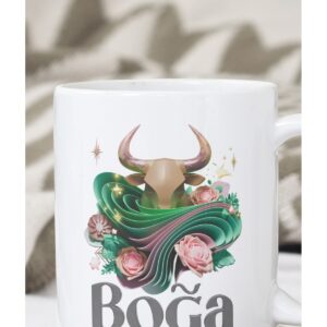 Boğa Burcu Tasarımlı Kupa - Doğanın Gücünü Yansıtan Özel Tasarım