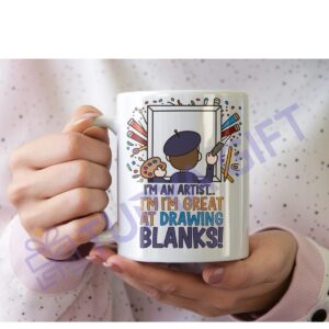 Sanatçıya Hediye Çizim Temalı Komik Kupa - Drawing Blanks