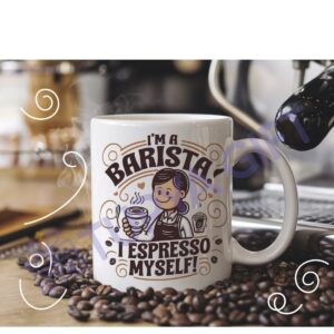 Baristaya Hediye Espresso Temalı Komik Kupa - I Espresso Myself