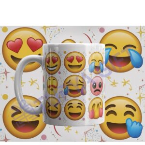 Emoji Temalı Eğlenceli Kupa – Renkli ve Canlı Tasarımıyla Gününüze Neşe Katın
