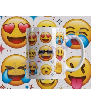 Emoji Desenli Renkli ve Eğlenceli Kupa – Duygularınızı Yansıtan Tasarım