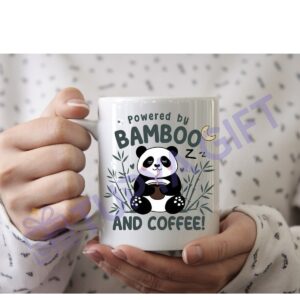Şirin Panda Tasarımlı Kahve Kupa - Hayvan Severlere ve Doğa Temalı Hediyelere Özel Tasarım