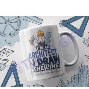 Mimara Hediye Çizim Temalı Komik Kupa - I Draw the Line
