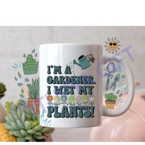 Bahçıvanlar İçin Eğlenceli Kupa - "I Wet My Plants"