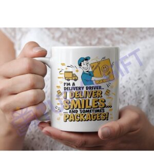Kargocuya Hediye Teslimat Temalı Komik Kupa - I Deliver Smiles