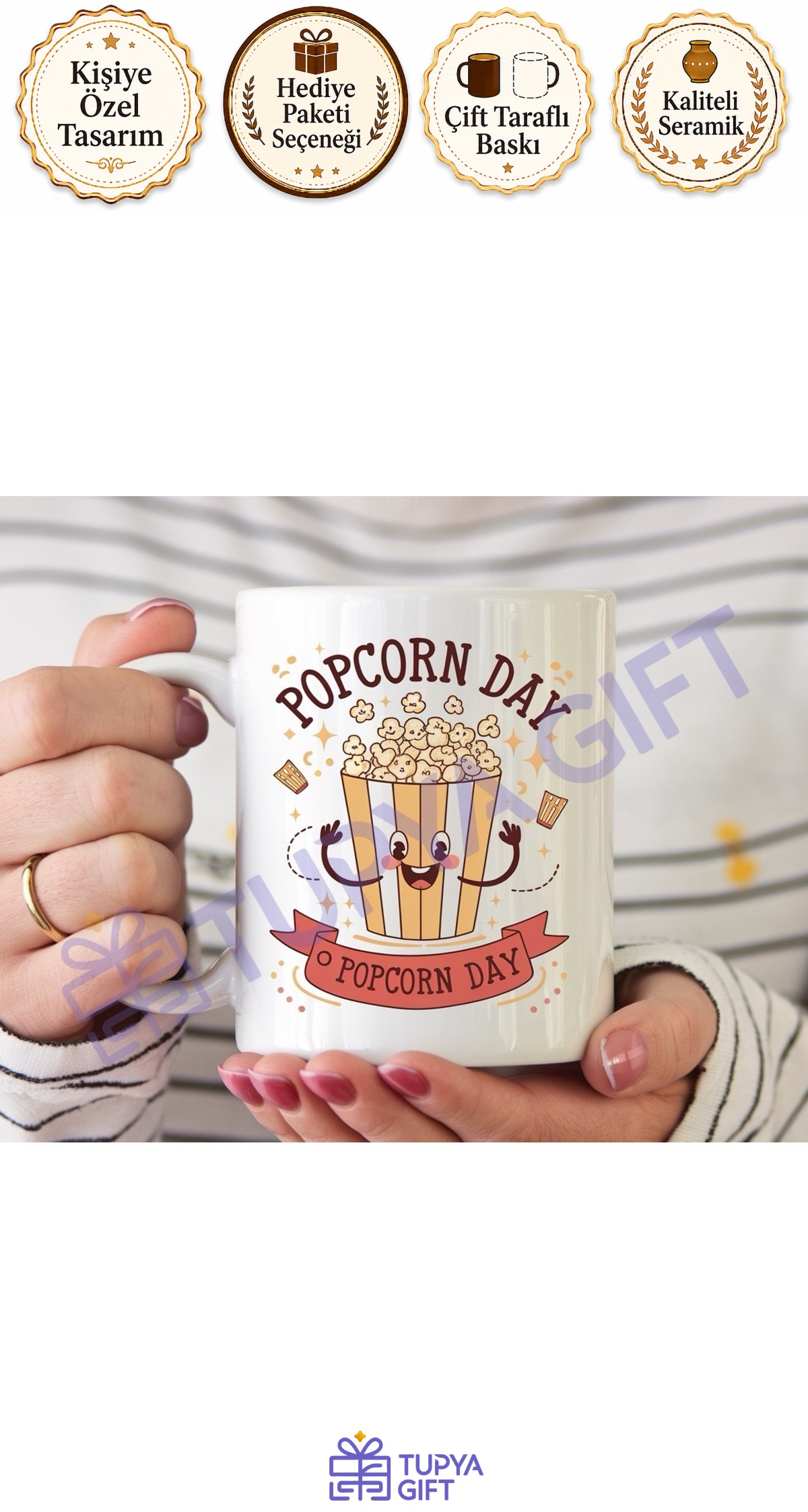 Popcorn Day Temalı Eğlenceli Kupa – Film Keyfinizi Tamamlayacak Özel Tasarım