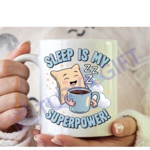 Kahve Severlere Hediye Uyku Temalı Kupa - Sleep is My Superpower