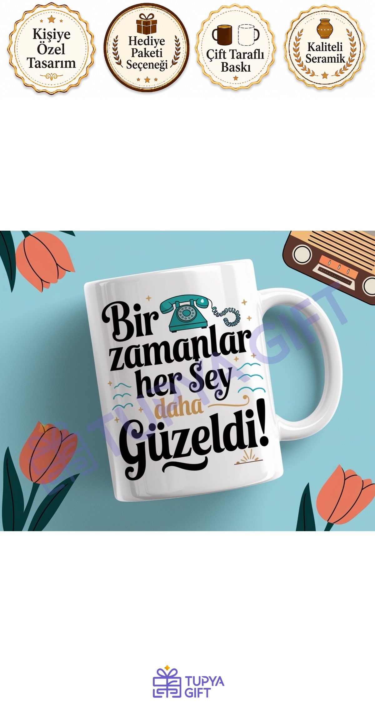 Retro Tasarımlı Kupa – Nostalji Severler İçin Özel!