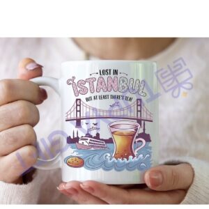 İstanbul Temalı Çay Tasarımlı Kupa