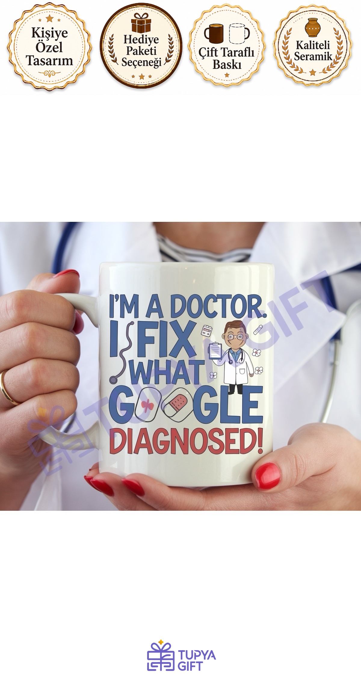 Doktor Temalı Eğlenceli Kahve Kupası