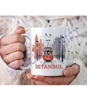 Kış Temalı İstanbul Seramik Kupa
