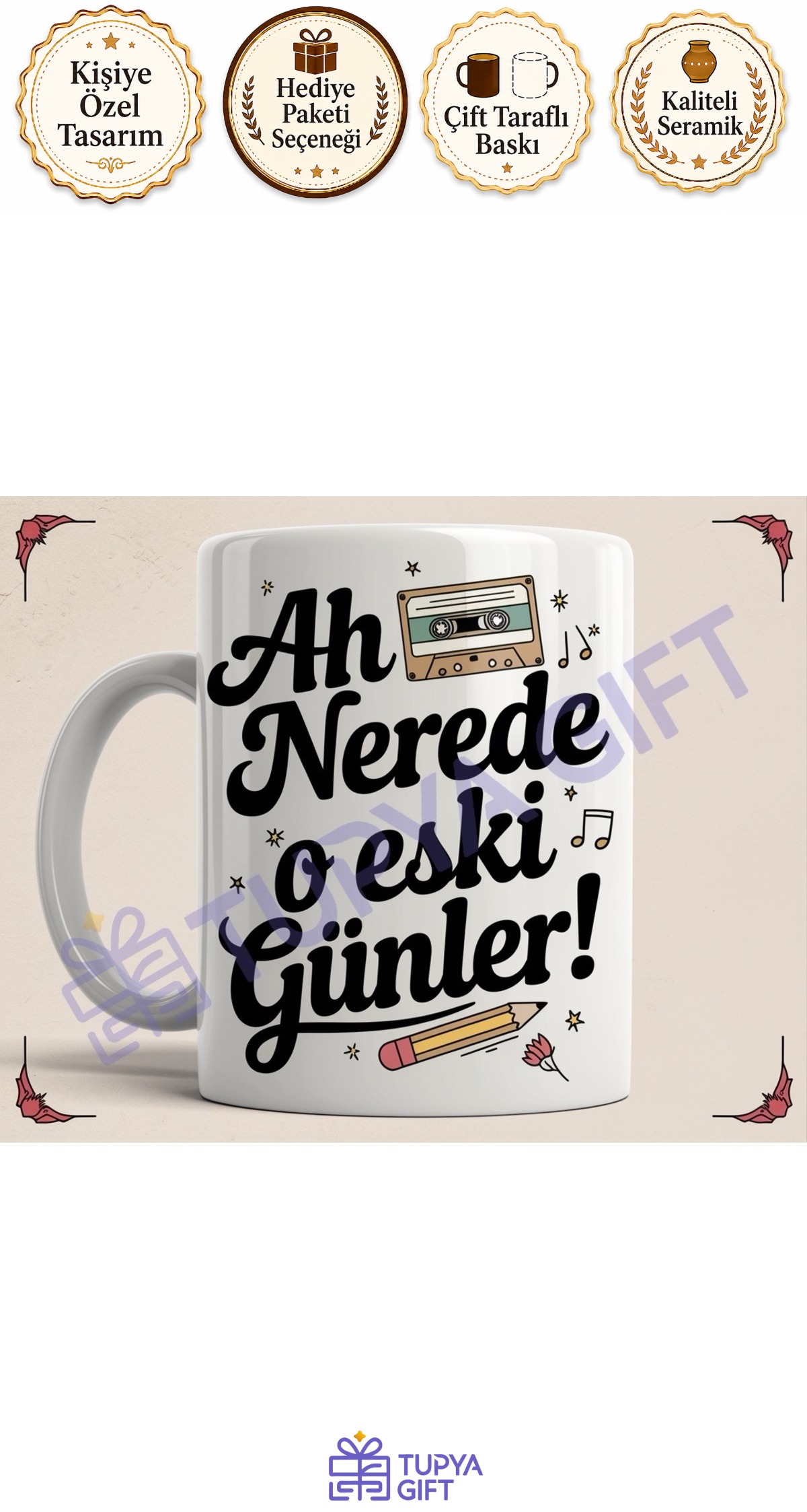 Nostalji Severlere Hediye Eski Günler Temalı Kupa