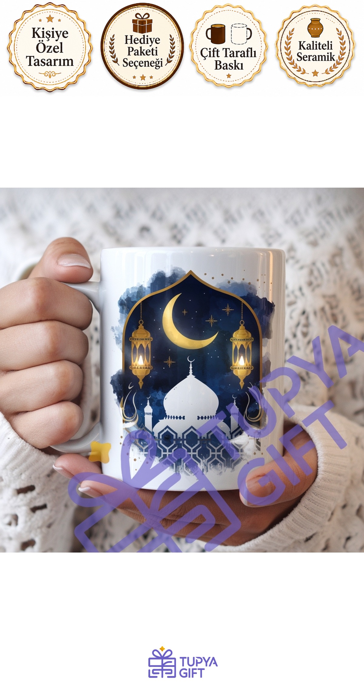 Ramazan Temalı Şık ve Özel Tasarım Kupa - Manevi Atmosferi Yudumlayın