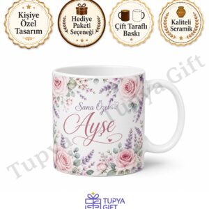 Kişiye Özel Baskılı Kupa Bardak İsme Özel Hediye Porselen Mug