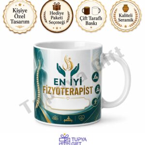 Fizyoterapiste Hediye İsimli Baskılı Kupa Bardak Özel Tasarım Fizyoterapi Hediyesi
