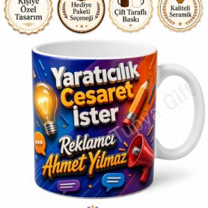 Reklamcıya Hediye Kişiye Özel Baskılı Kupa Bardak Reklam Ajans Hediyesi