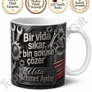 Tamirciye Hediye Kişiye Özel Baskılı Kupa Bardak Tamir Ustası Hediye