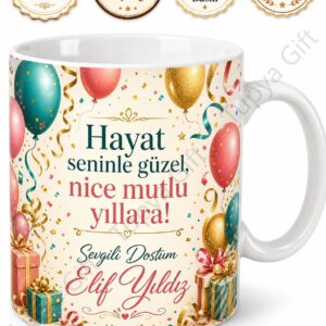 Sürpriz Doğum Günü Hediyesi İsme Özel Kupa Bardak Özel Tasarım Hediye