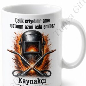 Kaynakçıya Hediye Kişiye Özel Baskılı Kupa Bardak Kaynak Ustası Hediye