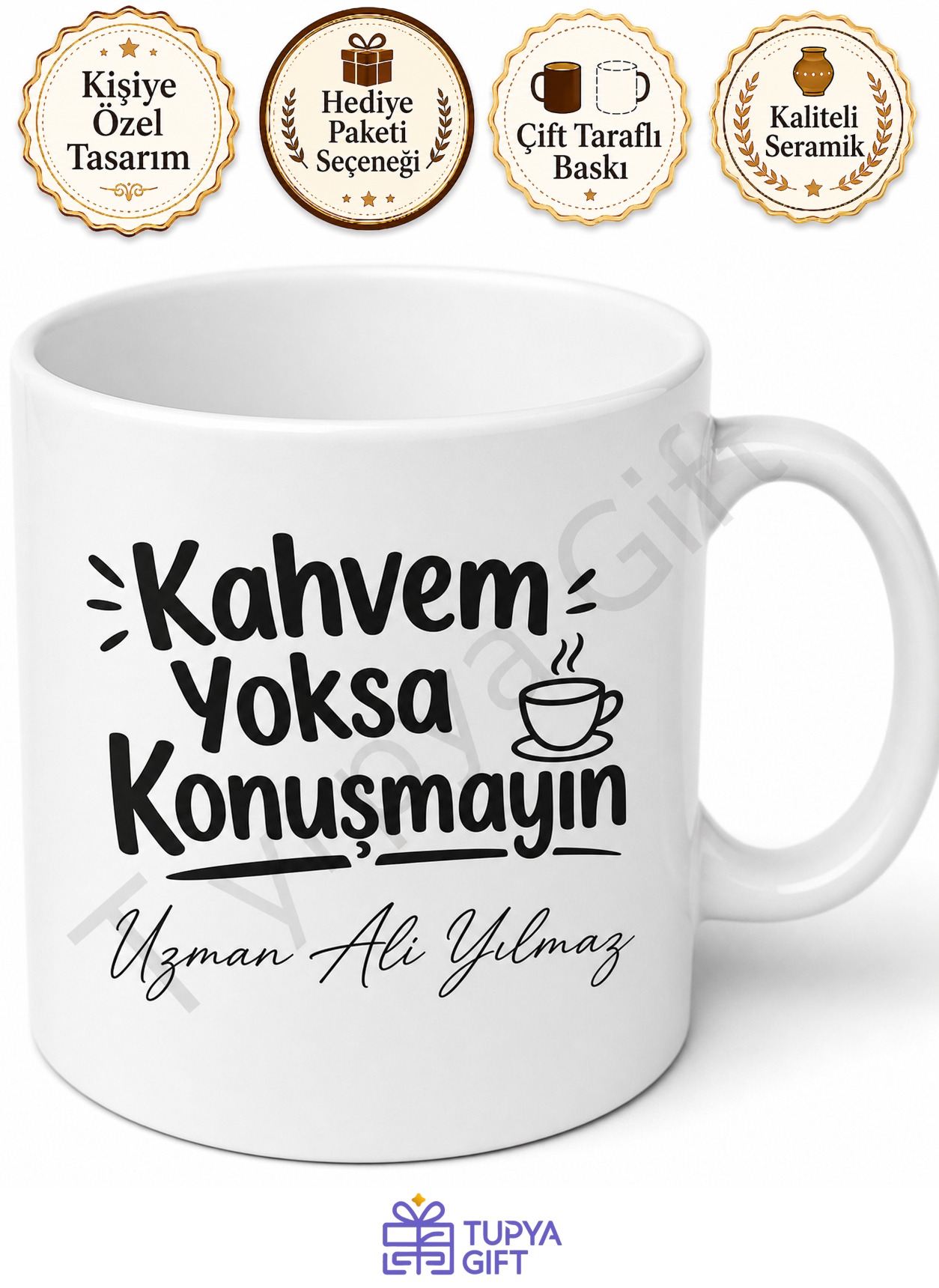 Komik Yazılı Baskılı Kupa Bardak Esprili Hediye Özel Tasarım Mug