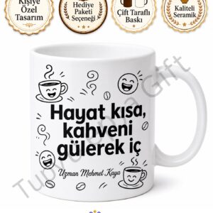 Espirili Yazılı Kişiye Özel Baskılı Kupa Bardak Komik Hediye