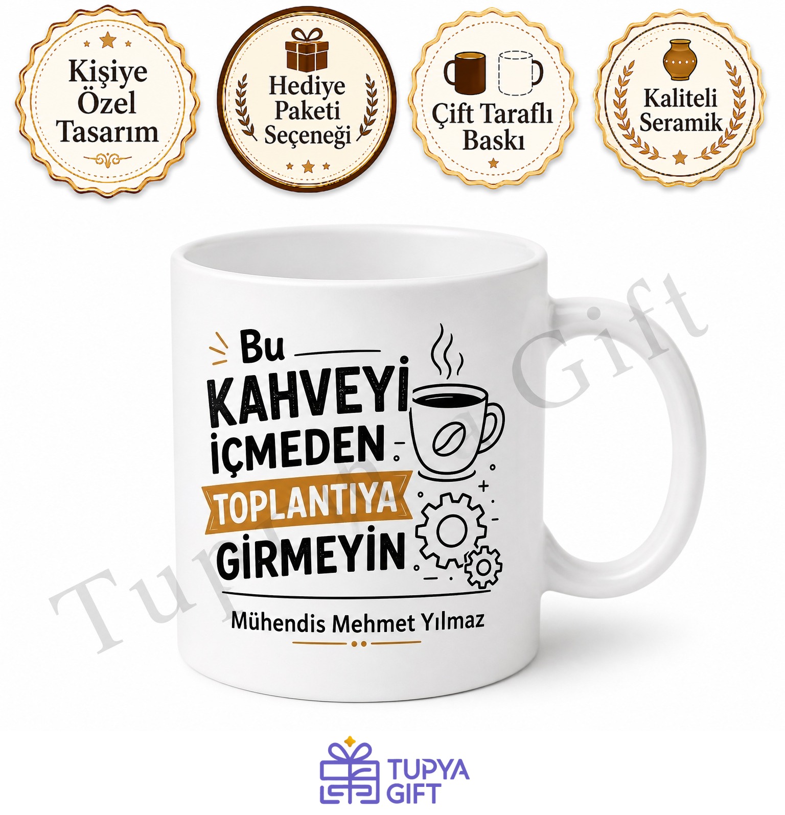 Komik Meslek Yazılı Baskılı Kupa Bardak Esprili Hediye Özel Tasarım