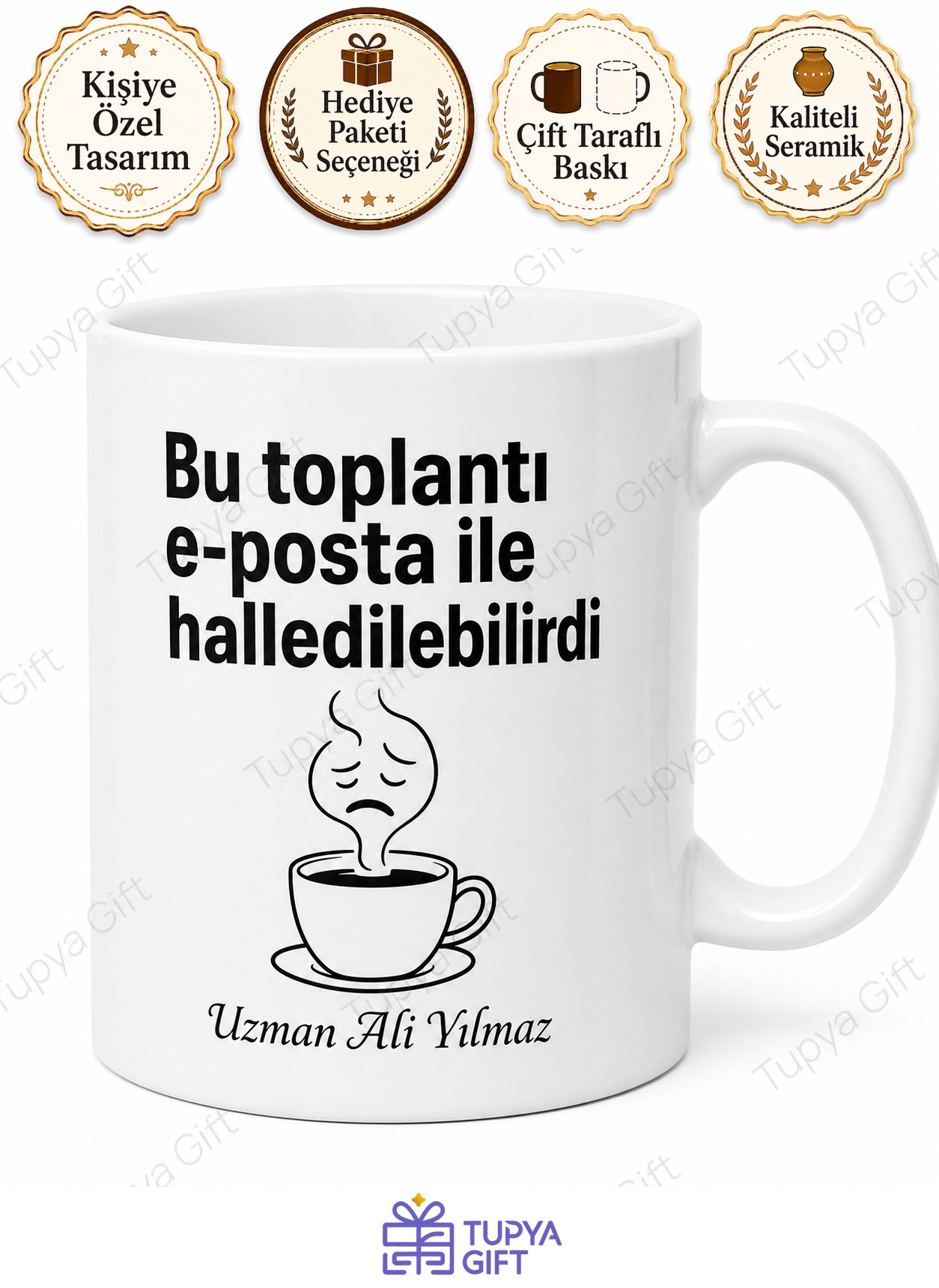 Ofis Mizah Temalı Kişiye Özel Baskılı Kupa Bardak Hediye