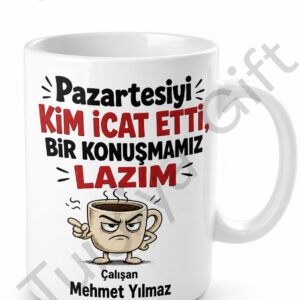 Pazartesi Sendromu Yazılı Komik Baskılı Kupa Bardak Esprili Hediye