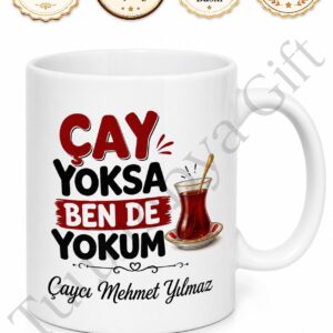 Çaycıya Hediye Komik Yazılı Baskılı Kupa Bardak Özel Tasarım