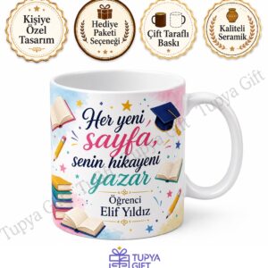 Karne Hediyesi Öğrenciye Özel Baskılı Kupa Bardak Motivasyon Hediyesi