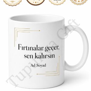 Motivasyon Sözü Yazılı Baskılı Kupa Bardak Hediye İlham Verici Özel Tasarım