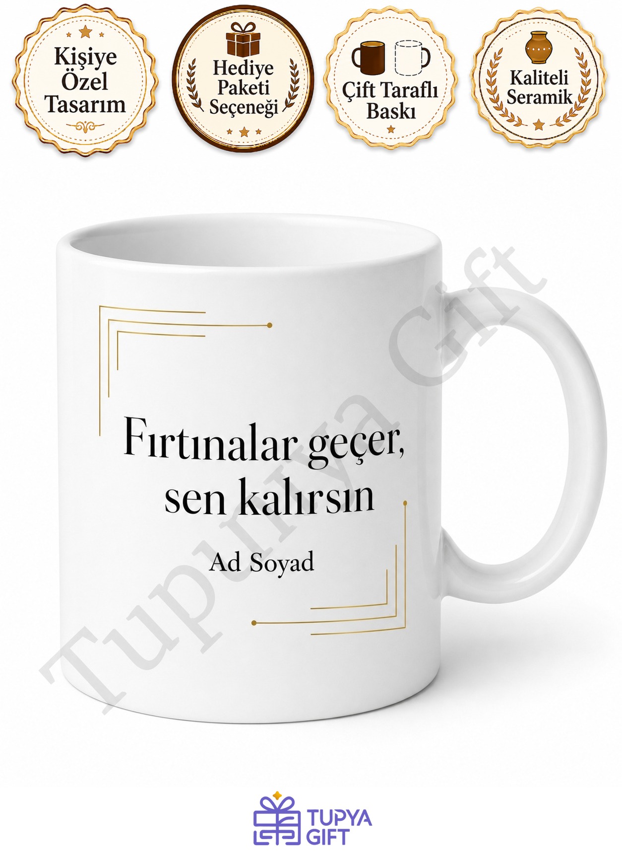 Motivasyon Sözü Yazılı Baskılı Kupa Bardak Hediye İlham Verici Özel Tasarım