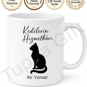 Kedi Severlere Özel Yazılı Baskılı Kupa Bardak Hediye Kedi Severlere Özel Tasarım