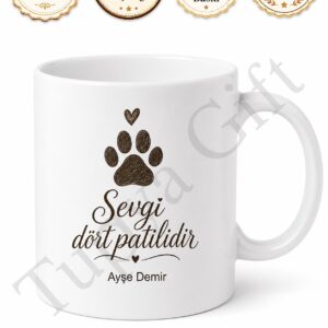 Köpek Severlere Özel Baskılı Kupa Bardak Köpek Severler İçin Hediye