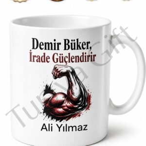 Vücut Geliştirme Temalı Baskılı Kupa Bardak Spor Motivasyon Hediye
