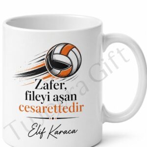 Voleybolcuya Hediye İsme Özel Baskılı Kupa Bardak Voleybol Temalı