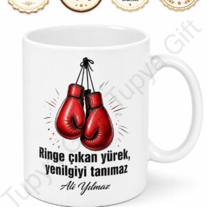 Boksöre Hediye Kişiye Özel Baskılı Kupa Bardak Boks Sporu Hediye