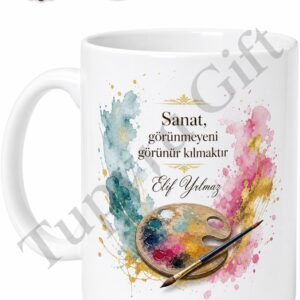 Sanatçıya Hediye İsme Özel Baskılı Kupa Bardak Sanat Severler İçin