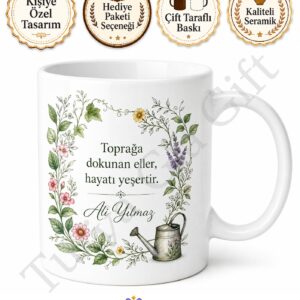 Bahçe Sever İçin Kişiye Özel Baskılı Kupa Bardak Hediye