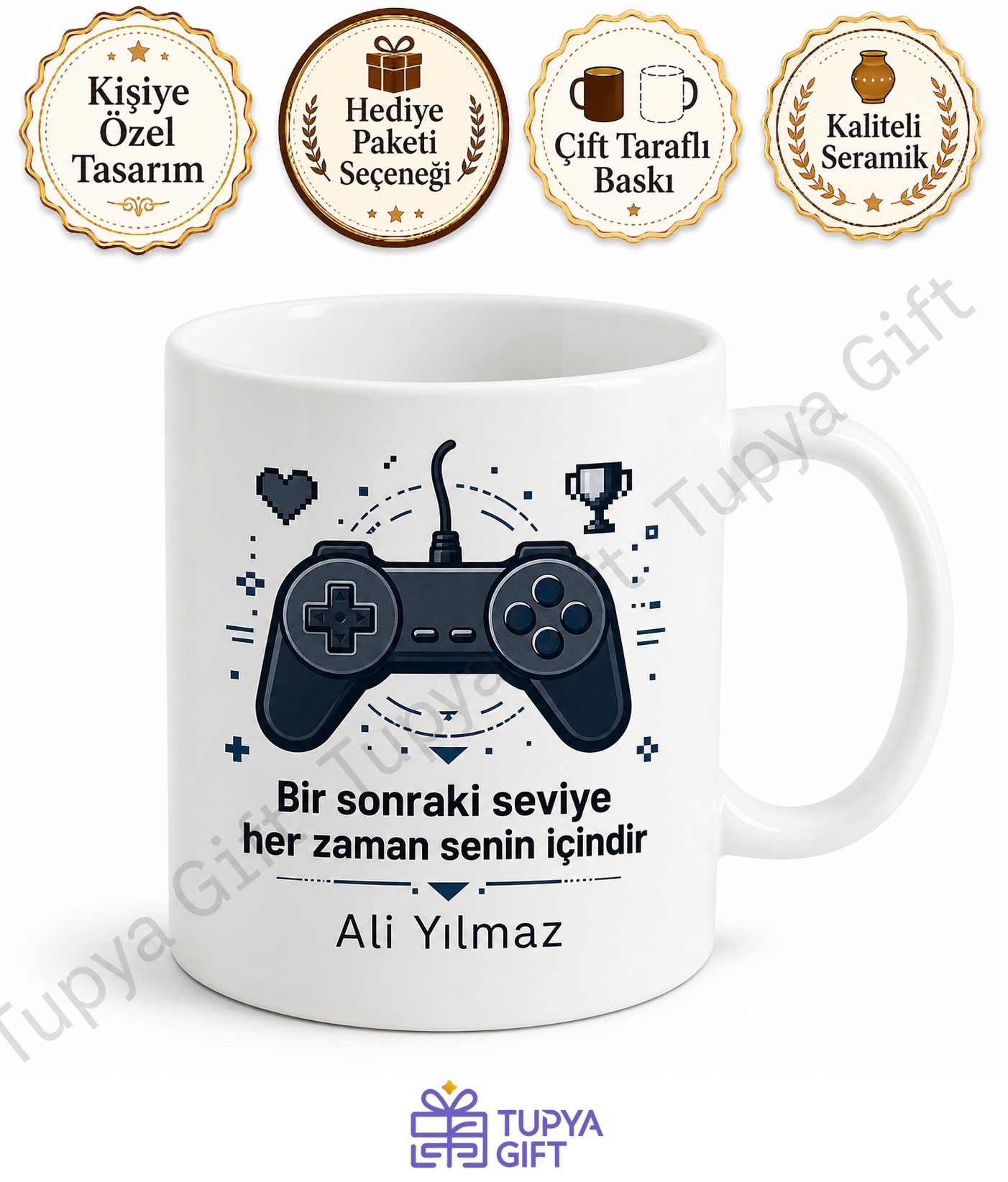 Gamer Hediyesi Kişiye Özel Baskılı Kupa Bardak Oyuncu Hediyesi Mug