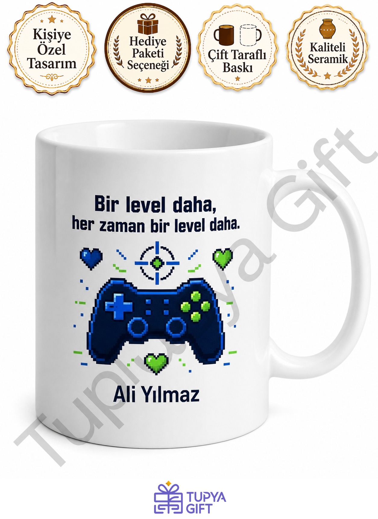Bilgisayar Oyuncusu İçin Kişiye Özel Baskılı Kupa Bardak Gamer Hediye