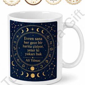 Astroloji Sever İçin Özel Baskılı Kupa Bardak Burç Hediye