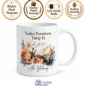 Hobi Temalı Kişiye Özel Baskılı Kupa Bardak Hediye Porselen Mug