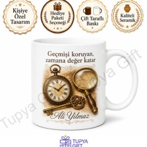 Antikacıya Hediye Kişiye Özel Baskılı Kupa Bardak Antika Temalı