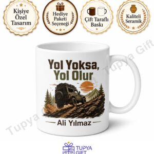 Offroad Sever İçin Kişiye Özel Baskılı Kupa Bardak Hediye