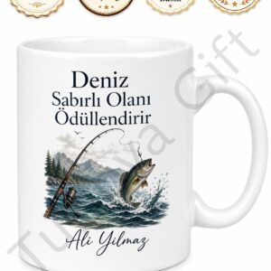 Balık Sever İçin Kişiye Özel Baskılı Kupa Bardak Hediye