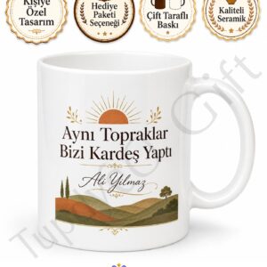 Hemşerilere Özel İsimli Baskılı Kupa Bardak Hemşehri Hediye